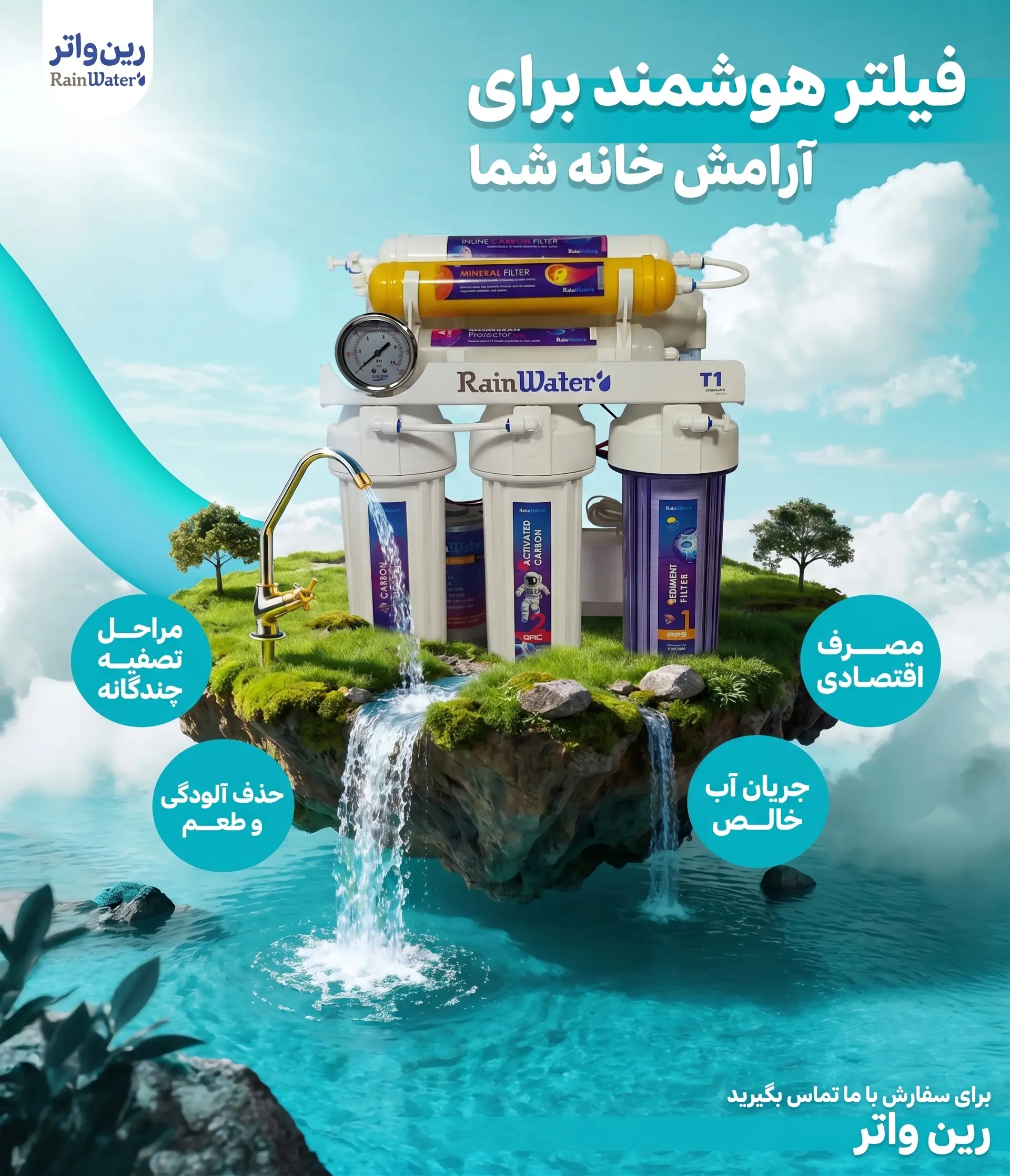 تصفیه آب خانگی رین واتر مدل Titanium